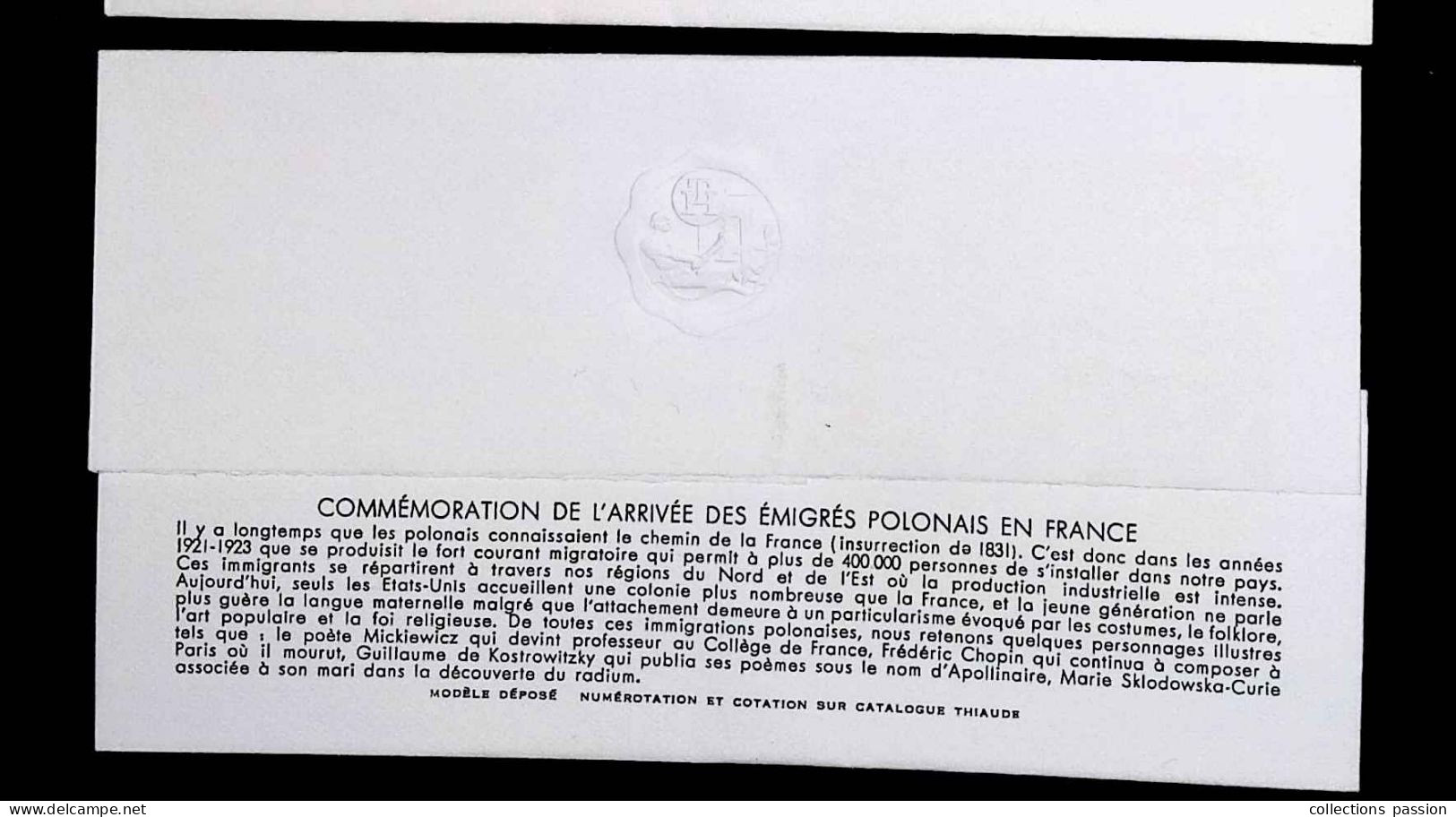 FDC, 1 Er Jour, Immigration Polonaise, 1921-1923, 3-2-1973, 62 Auchel, H. Thiaude, 2 Scans - 1970-1979