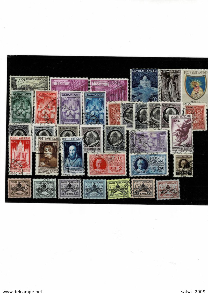 VATICANO ,36 Pezzi Usati ,anche Alcune Serie Complete ,qualita Ottima - Used Stamps