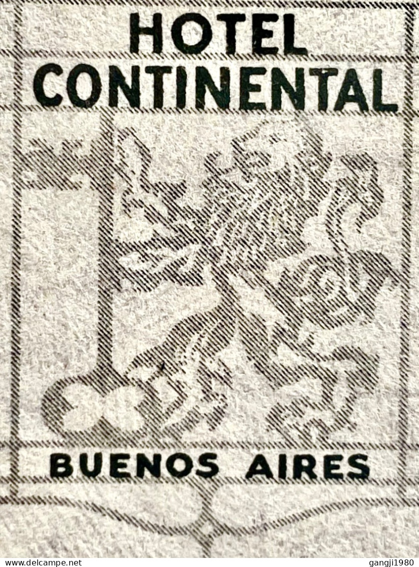 ARGENTINA 1975, COVER USED TO DENMARK, CART & FLAG CACHET, ADVERTISING HOTEL CONTINENTAL, FLAG HOLDING LION, 11 STAMP, J - Lettres & Documents