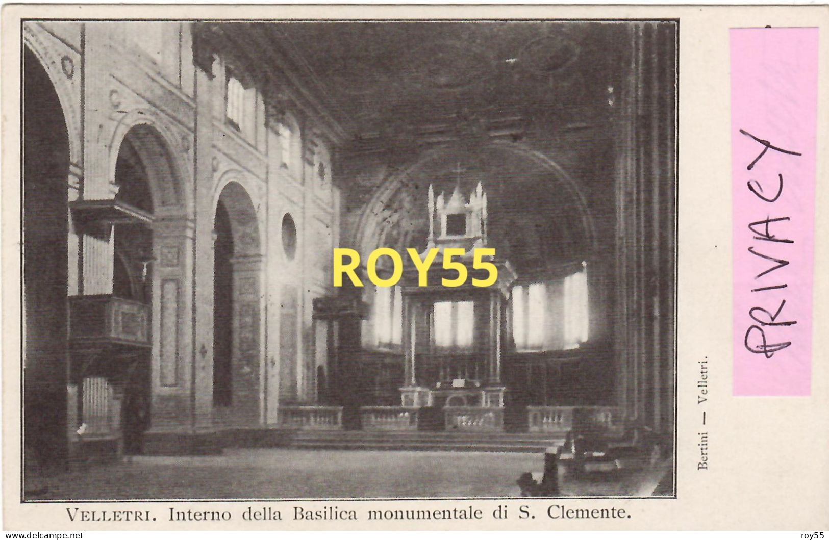 Lazio-velletri Interno Della Basilica Monumentale Di S.clemente Primissimi 900 (f.piccolo) - Velletri
