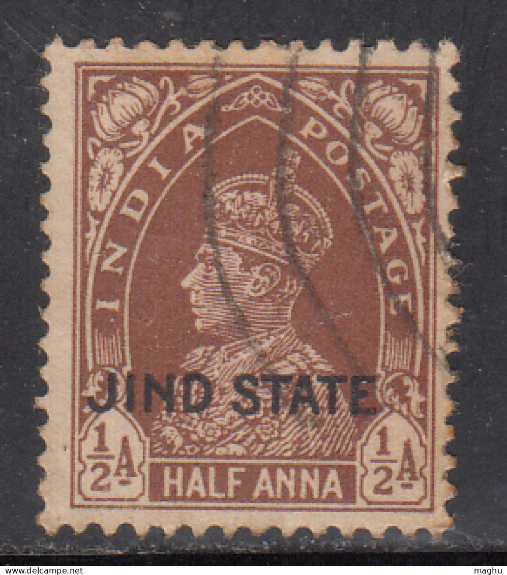 ½a Used Jind State 1941-1943, KGVI Series, British India, SG128 £3.5 - Jhind