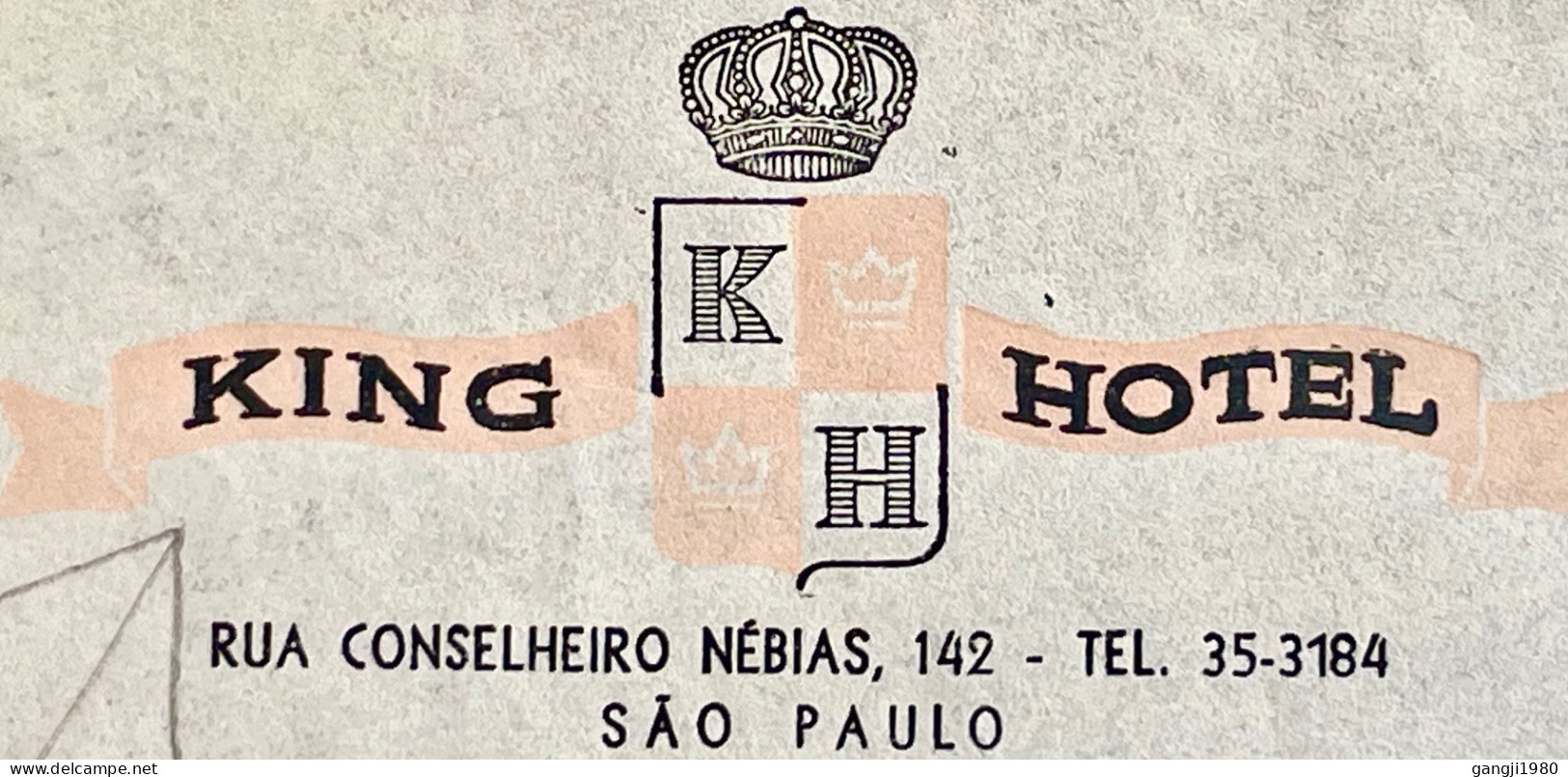 BRAZIL 1964, ADVERTISING COVER, KING HOTEL, ILLUSTRATE CROWN, ROCKET, RADAR STAMP, SPORT, TORCH BEAR PLAYER - Autres & Non Classés