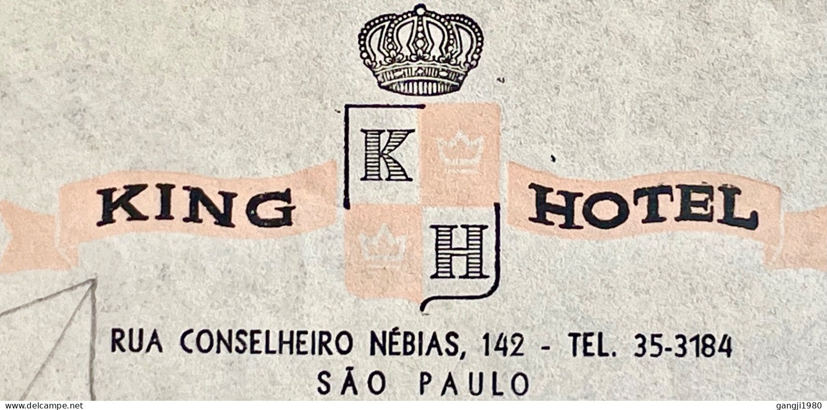 BRAZIL 1964, ADVERTISING COVER, KING HOTEL, ILLUSTRATE CROWN, ROCKET, RADAR STAMP, SPORT, TORCH BEAR PLAYER - Other & Unclassified