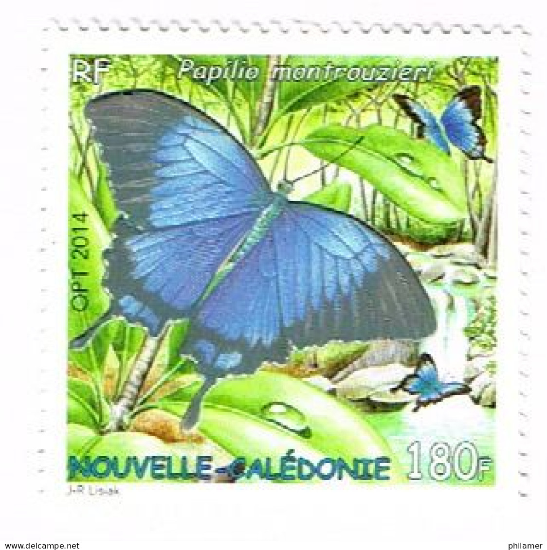 Nouvelle Caledonie Caledonie YT 1231 Papillon Bleu Montrouzieri Papier Gaufre Thermogravure Original Neuf BE - Booklets