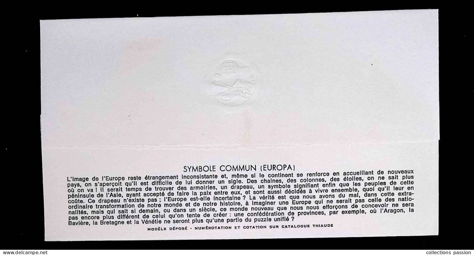 FDC, 1 Er Jour, Europa, Symbole Commun, 22 Avril 1972, 75 Paris, H. Thiaude, 2 Scans - 1970-1979