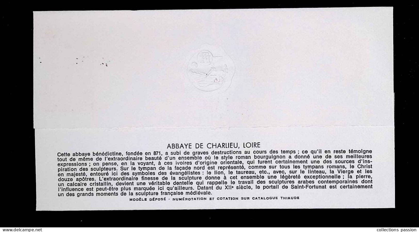 FDC, 1 Er Jour, Abbaye De Charlieu, 29-4-72, 42 Charlieu, H. Thiaude, 2 Scans - 1970-1979