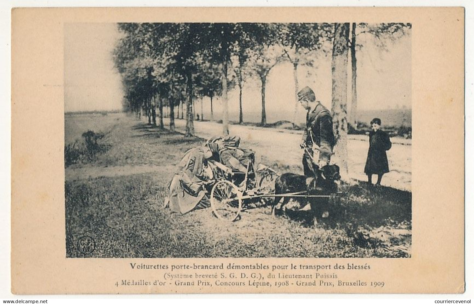 CPA - Voiturettes Porte-brancard Démontables Pour Le Transport Des Blessés - War 1914-18