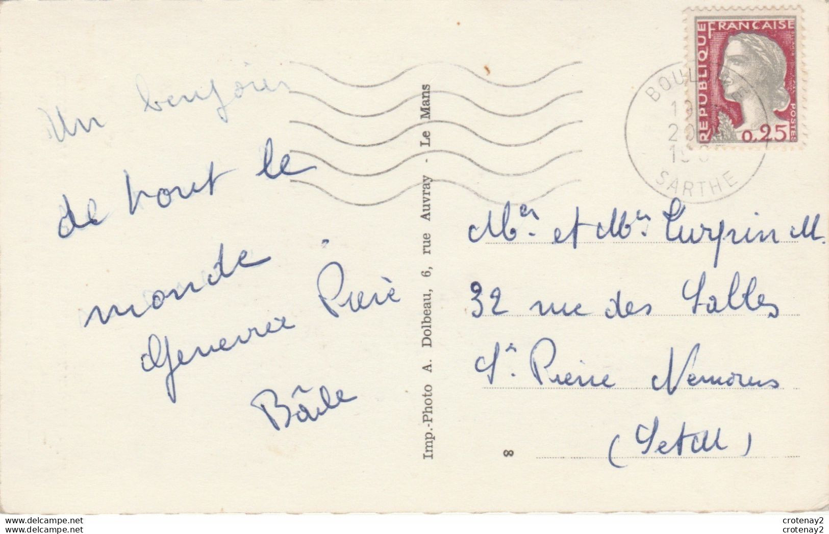 72 Le Gouter Des Enfants Dans La Sarthe N°21 VOIR DOS Postée à Bouloire En 1961 Avec Texte En Patois Beaux Costumes - Bouloire