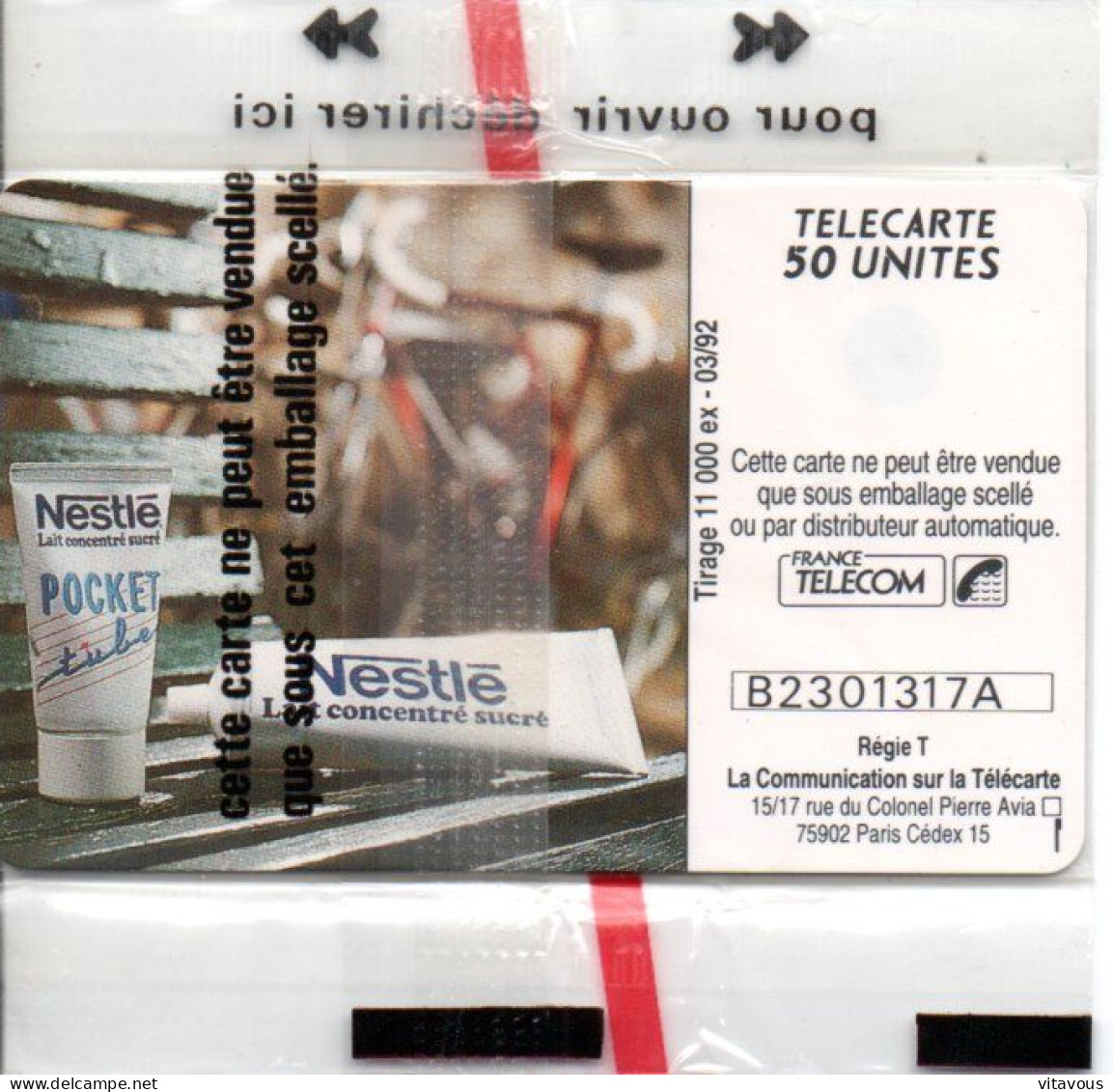 EN 320 Nestlé Tube Pocket- Télécarte FRANCE 50 Unités NSB Phonecard (J 935) - 50 Eenheden
