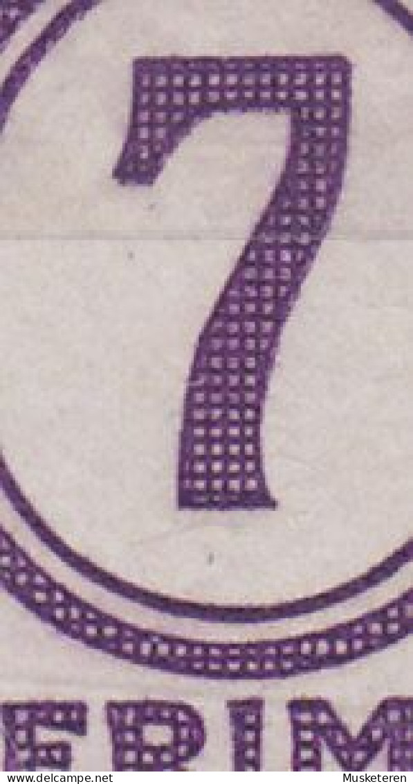 Denmark 1933 Mi. 199 I, 7 Øre Wellenlinien ERROR Variety 'Double Print In '7'', MH* (2 Scans) - Variedades Y Curiosidades