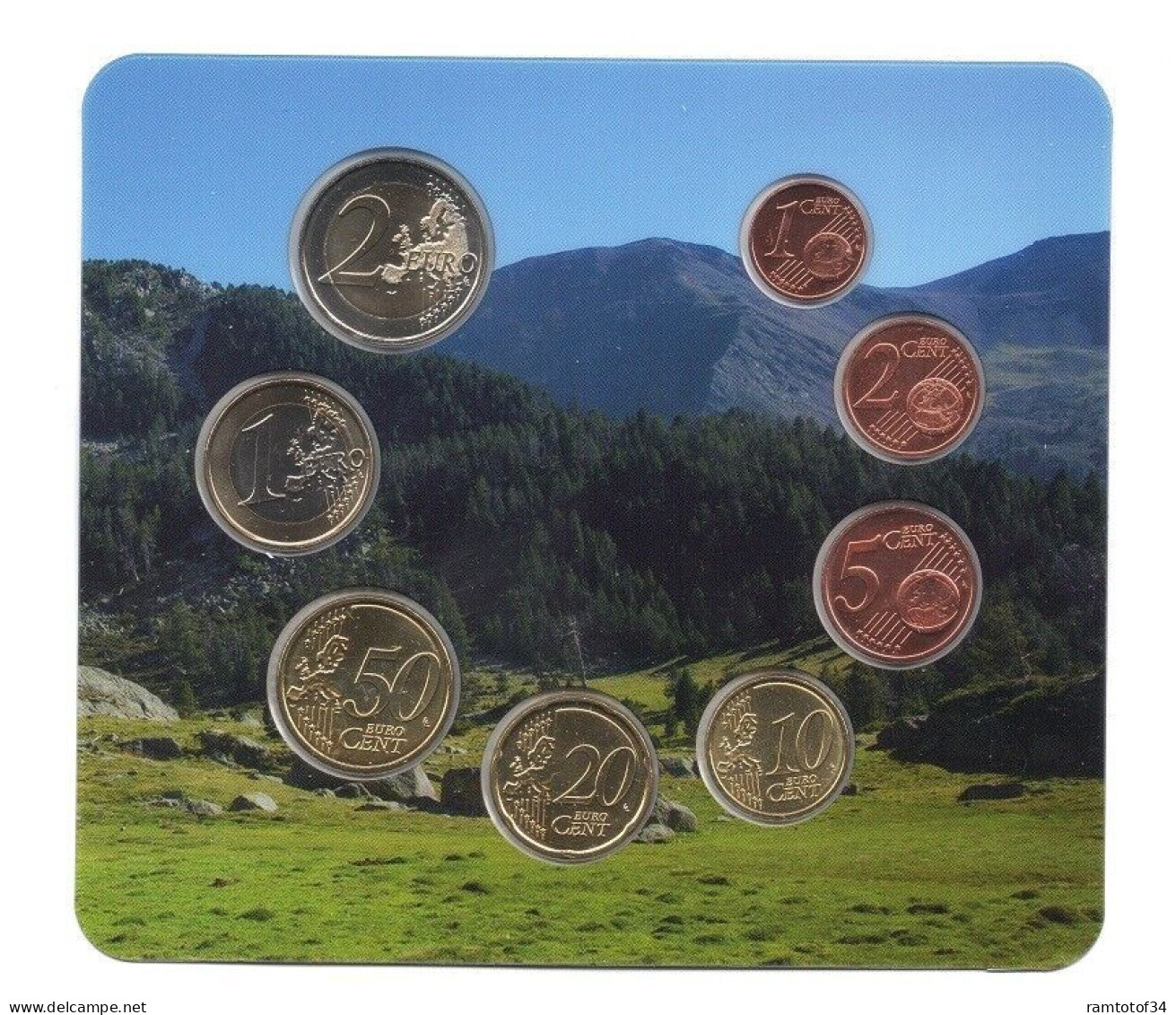 2017 ANDORRE - Coffret BU (8 Pièces) Série Monnaies Euro Andorra - Andorre