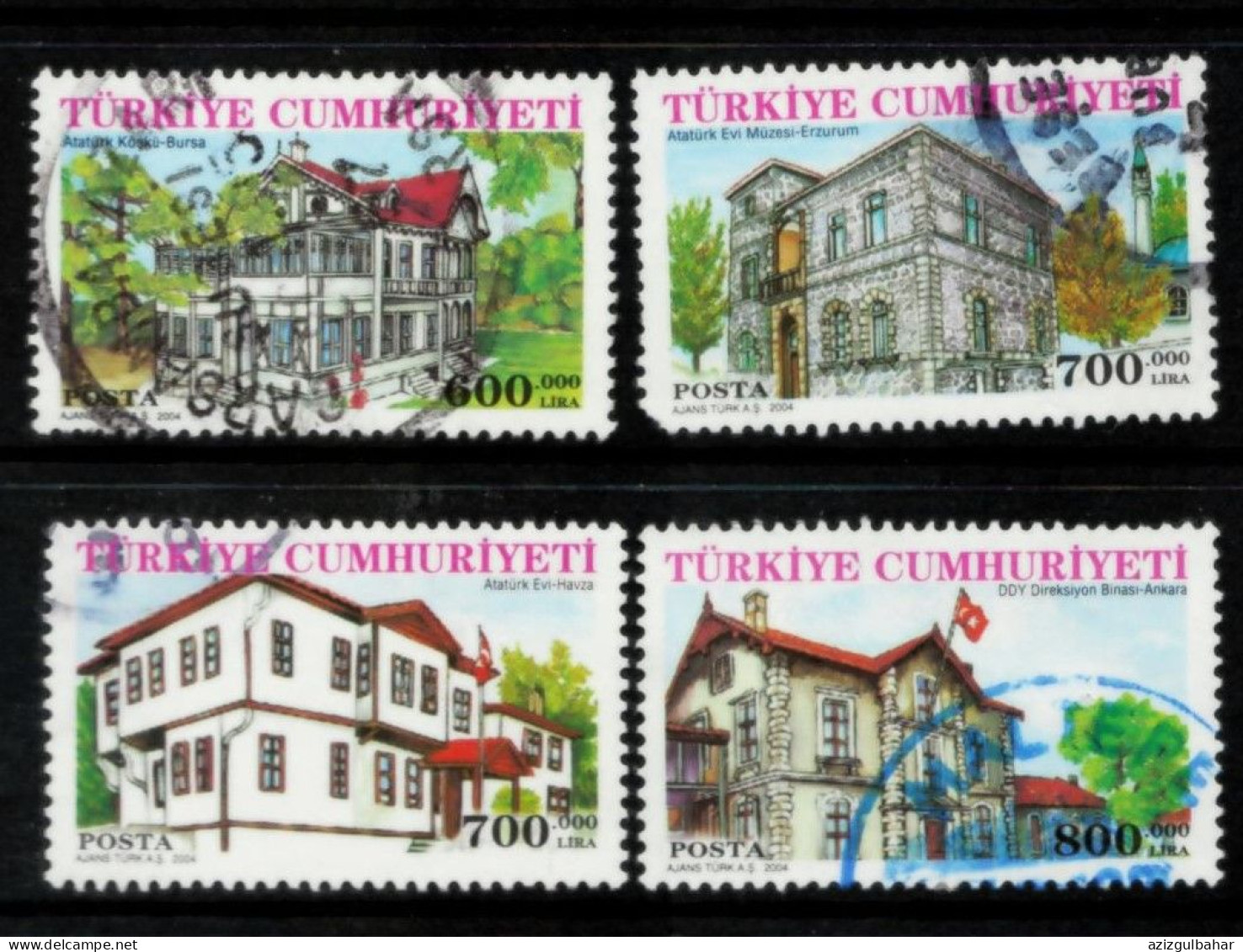 TURKEY - 2004 - ATATURK HOUSES -  28 NOVEMBER 2014- FDC - Used Stamps