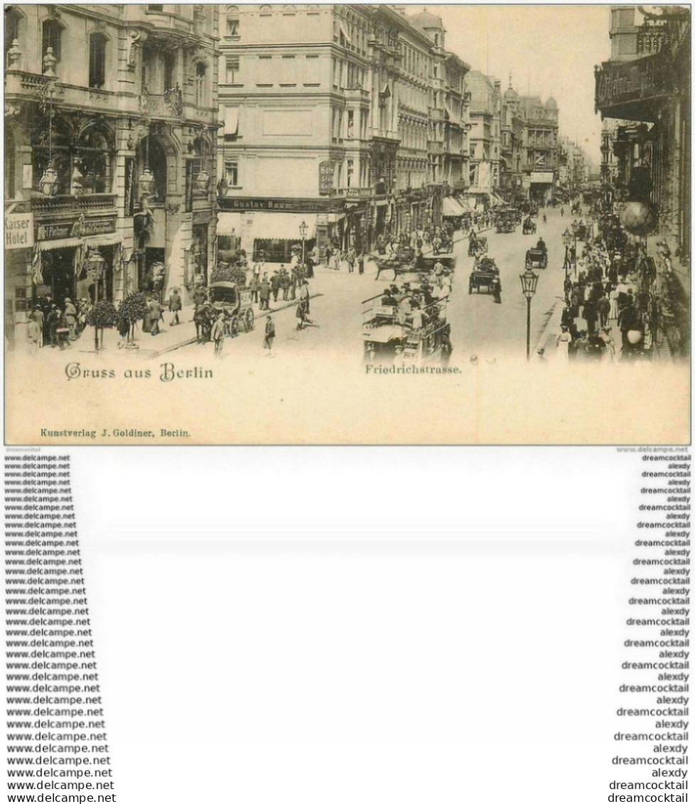 BERLIN. Gruss Aus Friedrichstrasse Vers 1900 Kaiser Hôtel - Friedrichshain