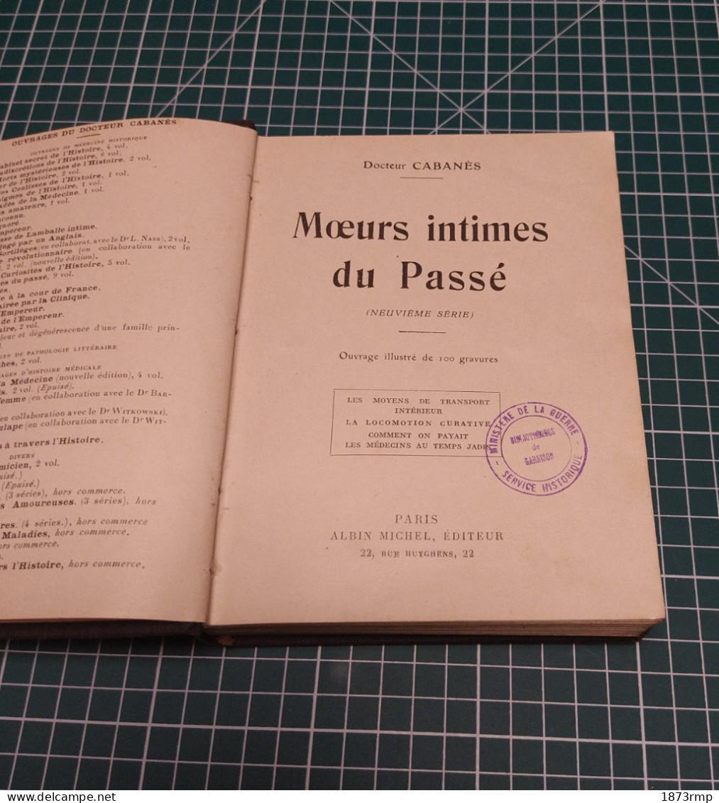 MOEURS INTIMES DU PASSE, MOYENS DE TRANSPORT INTERIEURS, LOCOMOTION CURATIVE,COMMENT PAYAIT ON LES MEDECINS - Français