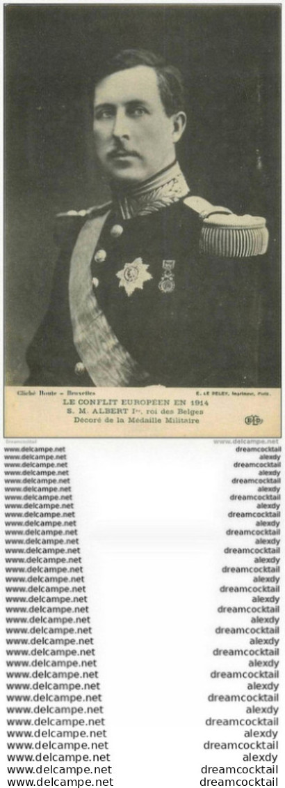 FAMILLE ROYALE BELGE. Roi Albert I° Décoré Médaille Militaire - Sammlungen & Sammellose