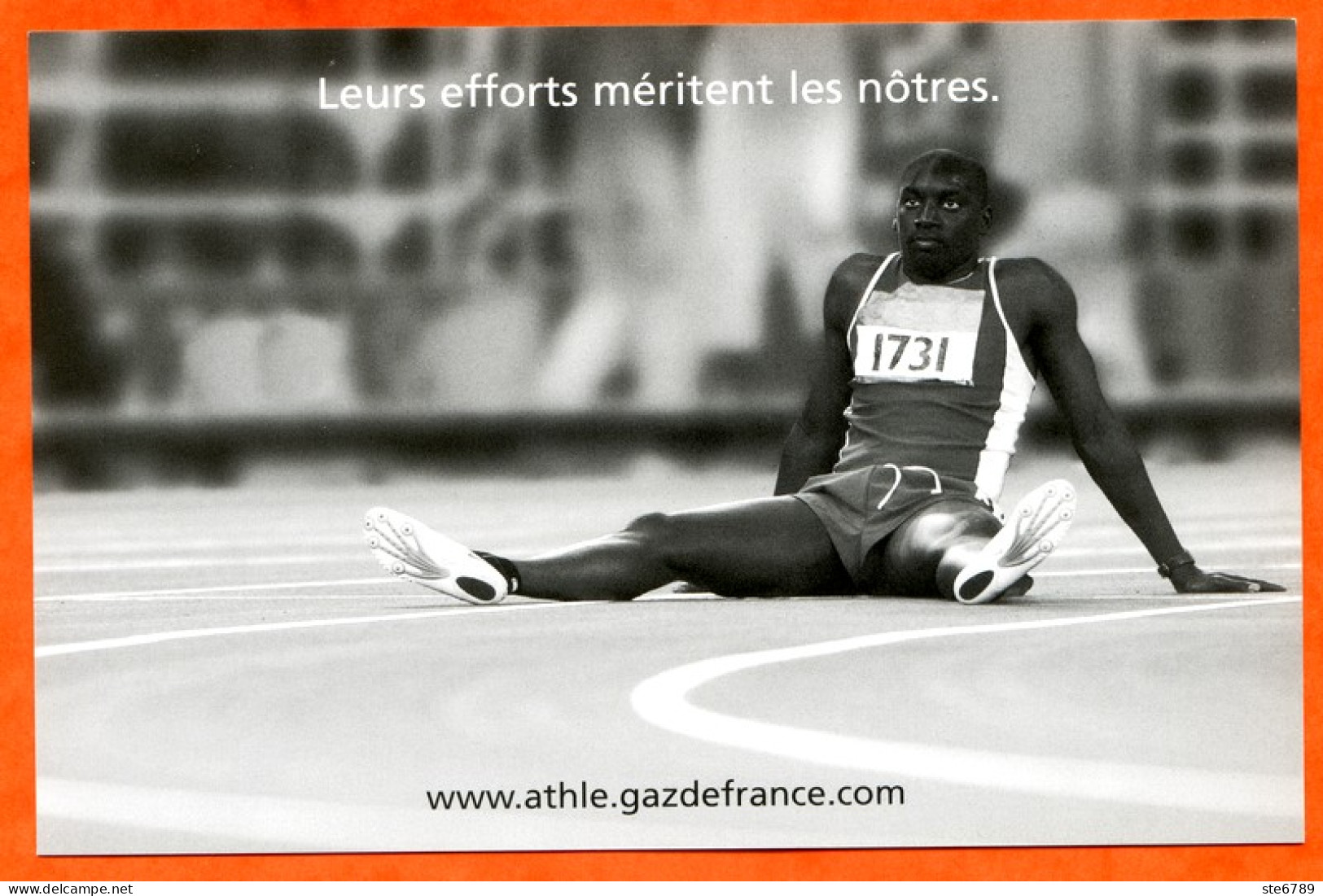 ATHLETISME  SPORT  LADJI DOUCOURE   Pub GDF Carte Vierge TBE - Athlétisme