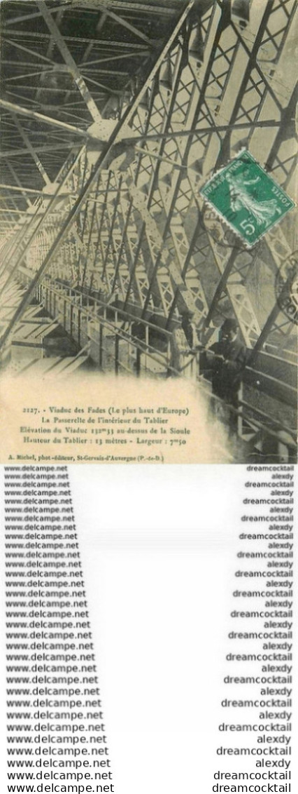 WW 2 Cpa 63 SAINT-GERVAIS-D'AUVERGNE. Viaduc Des Fades. Voie Ferrée, Cage, Tablier Et Passerelle 1910 Ingénieur Ouvrier - Saint Gervais D'Auvergne