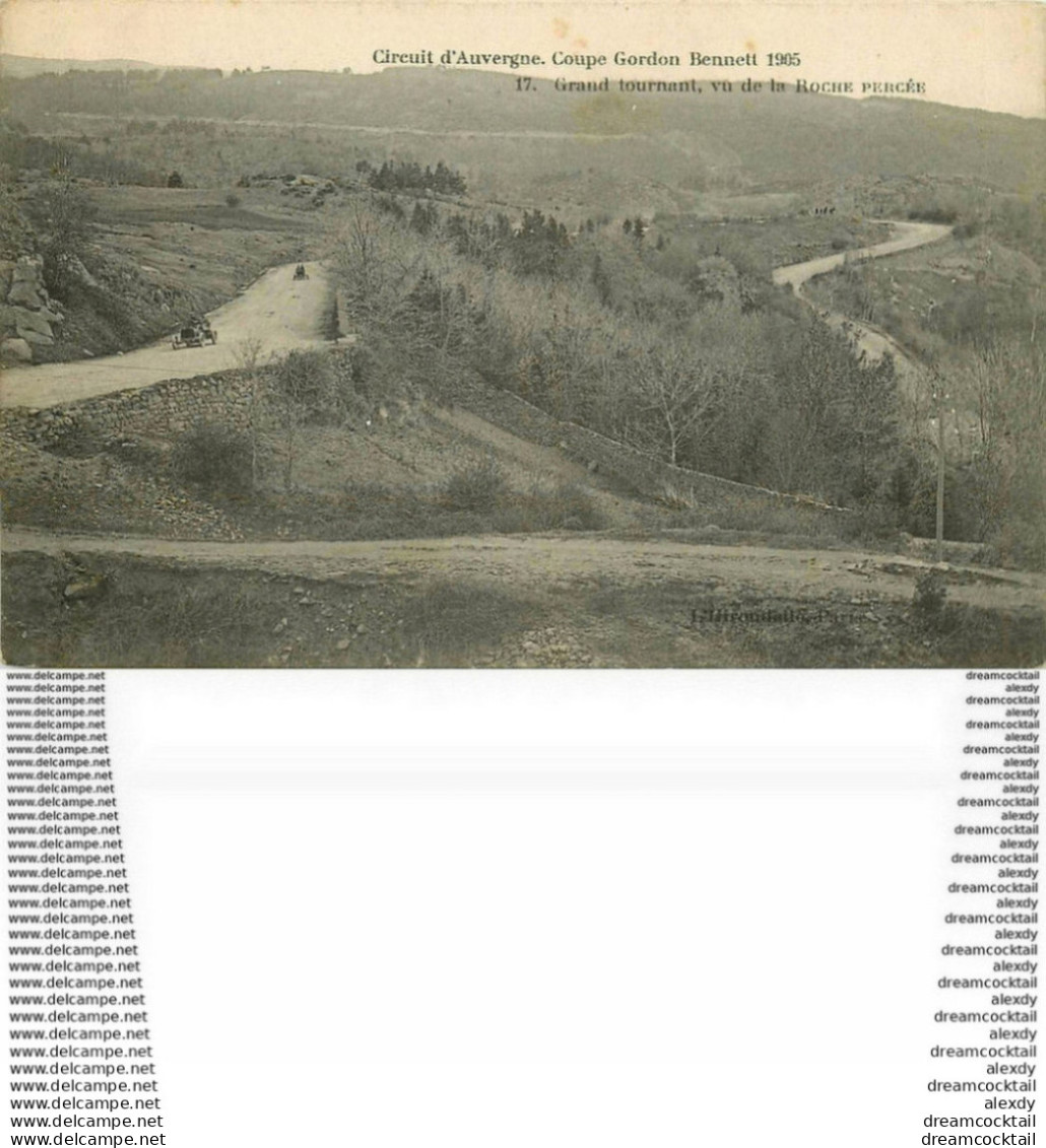 WW Lot 8 Cpa CIRCUIT AUVERGNE. Coupe Gordon Bennet. Virages, Tournant, Sayat, Descente... vers 1905