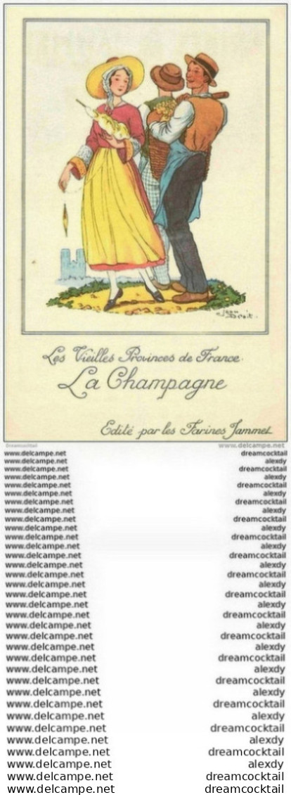 WW Illustrateur Jean Droit. Les Vieilles Provinces De France. LA CHAMPAGNE. Publicité Farines Jammet - Droit