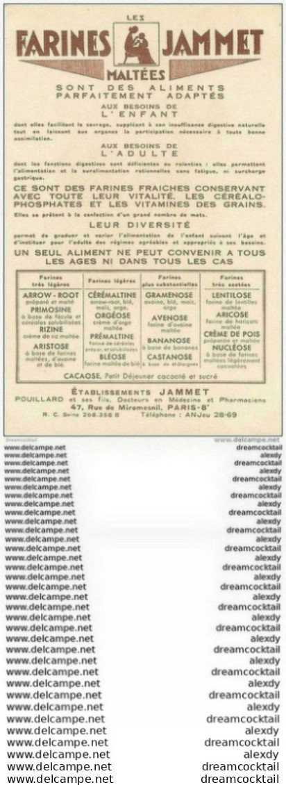 WW Illustrateur Jean Droit. Les Vieilles Provinces De France. LA TOURAINE. Publicité Farines Jammet - Droit