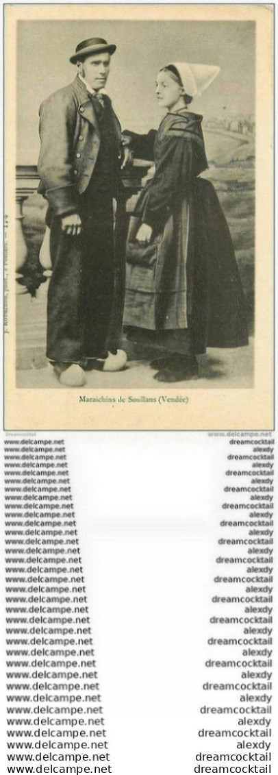85 SOULLANS. Maraichins En Costme Traditionnel Vers 1900 - Soullans