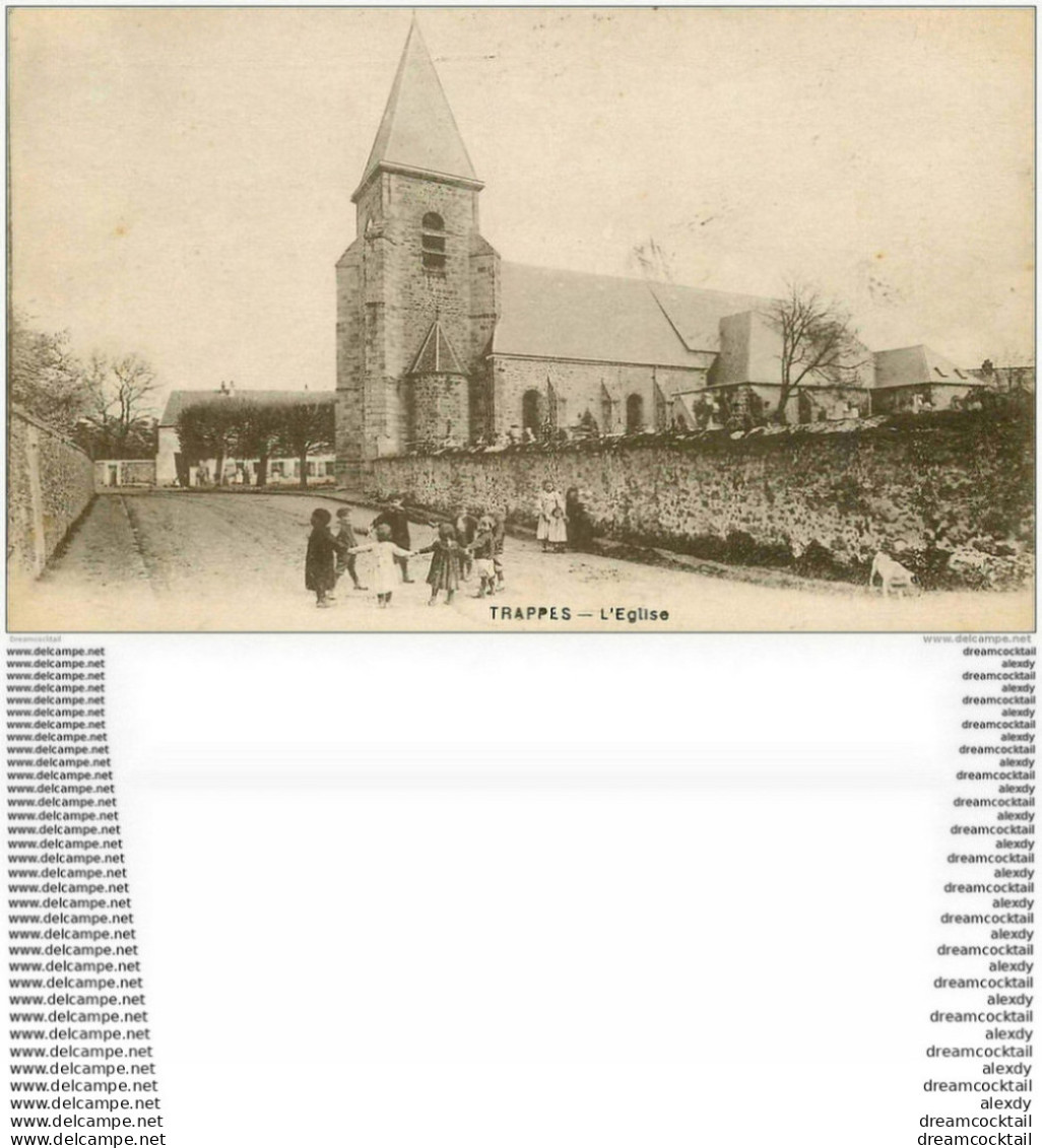 78 TRAPPES. Ronde D'enfants Devant L'Eglise Et Cimetière 1935. Edition Berger - Trappes