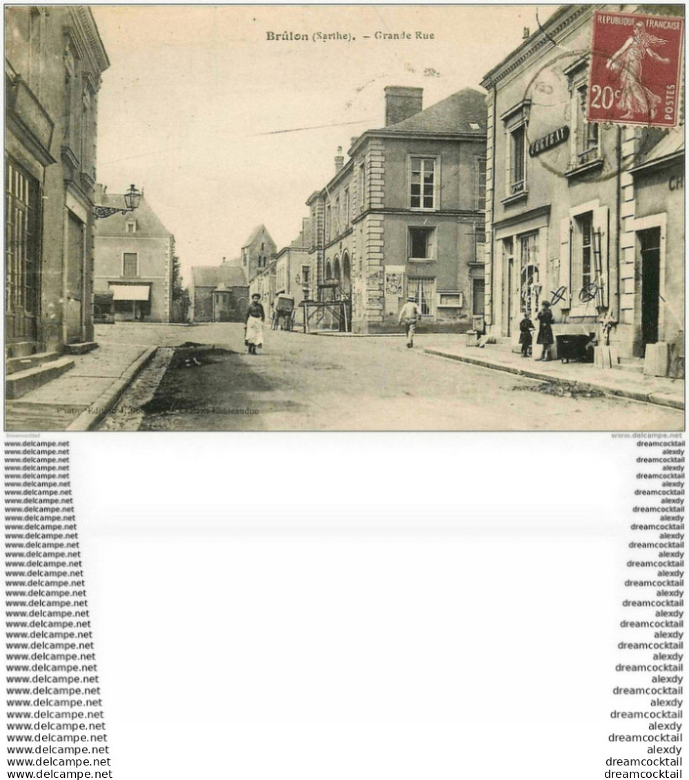 72 BRULON. Grande Rue 1936 - Brulon