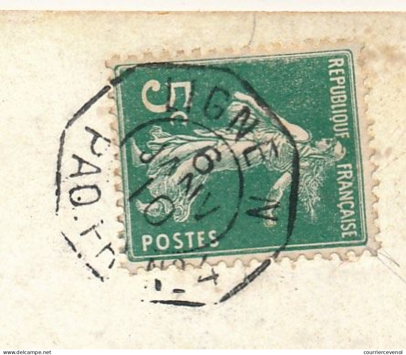 CPA - EGYPTE - Port Saïd - Place De Lesseps - Oblitération Coté Vue Ligne N Paq. Fr N°4 - 1910 - Port-Saïd