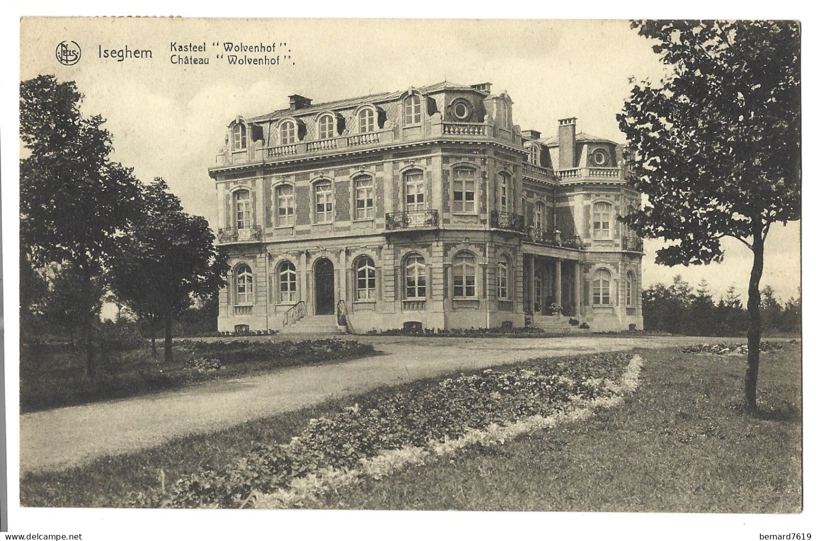 Belgique  - Iseghem  -  Izeghem - Chateau  Wolvenhof      - Ecris Par   Van Den Bogaerd - Izegem