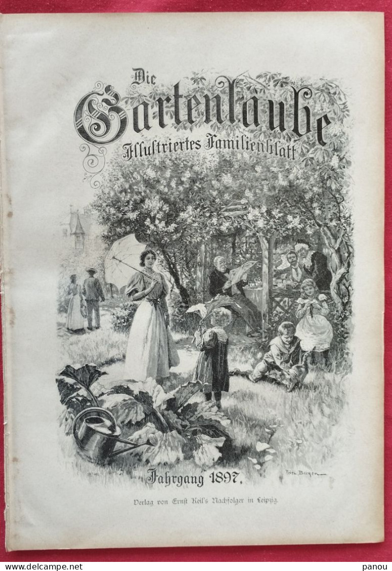 DIE GARTENLAUBE 1897 Nr 1. LEIPZIG. WANDERUNGEN. EIN FESTLICHER TAG (Colored Picture. Farbiges Bild) - Sonstige & Ohne Zuordnung
