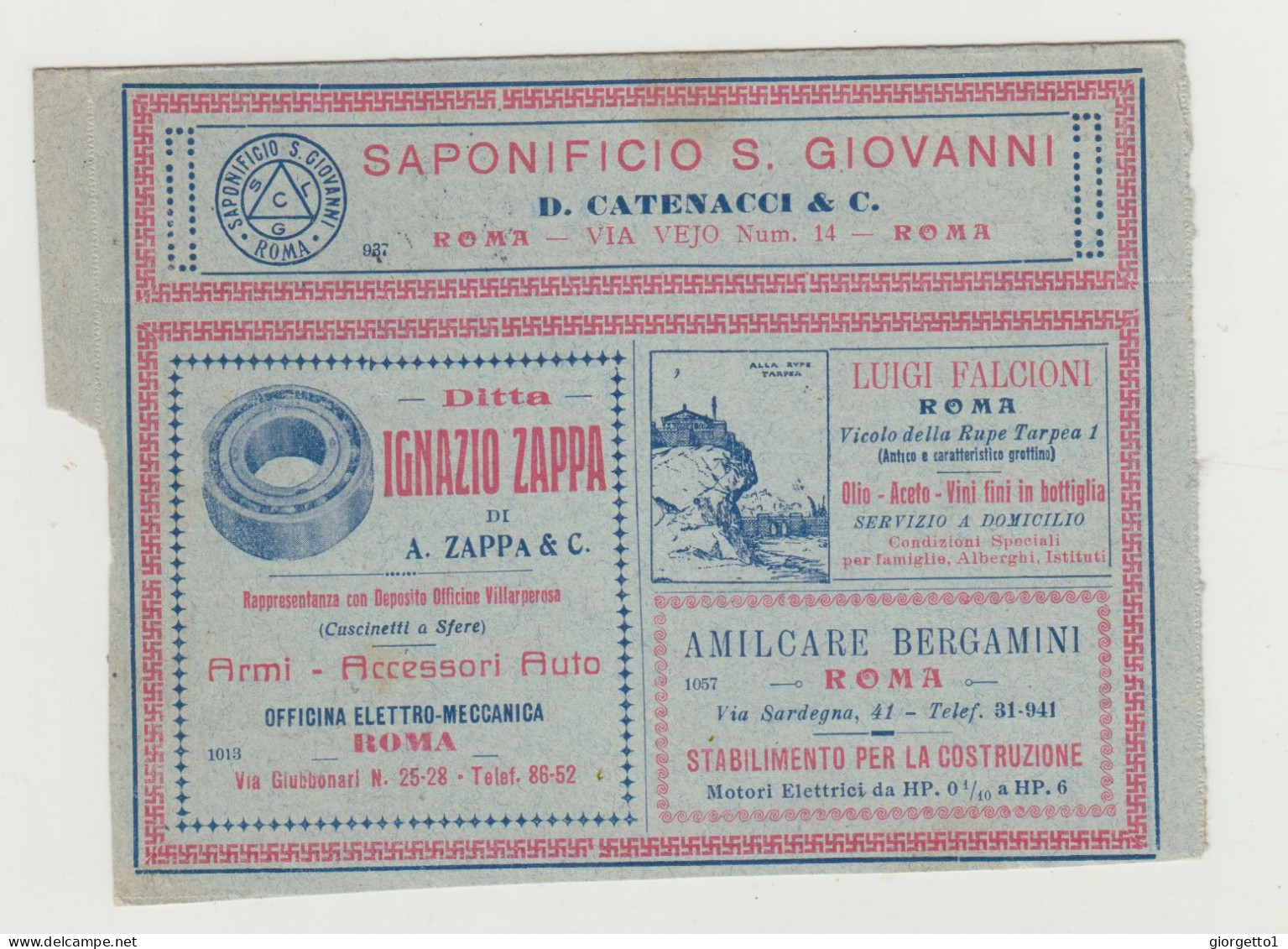 BUSTA LETTERA POSTALE - PUBBLICITARIA - FRANCOBOLLO SOVRASCRITTO BLP WW1 - Timbres Pour Envel. Publicitaires (BLP)