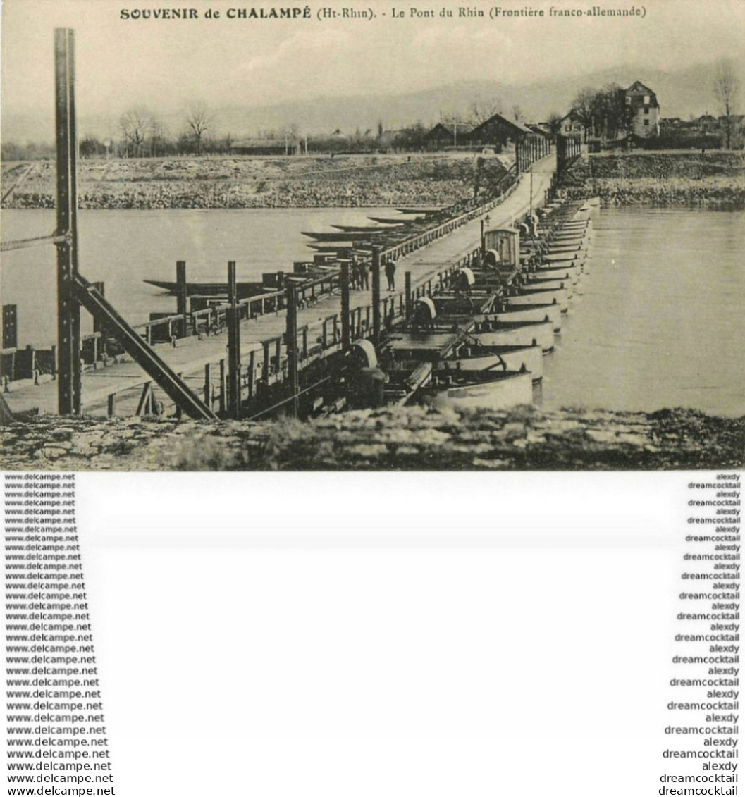 WW 68 CHALAMPE. Le Pont Sur Barques Militaires Du Rhin 1936 - Chalampé