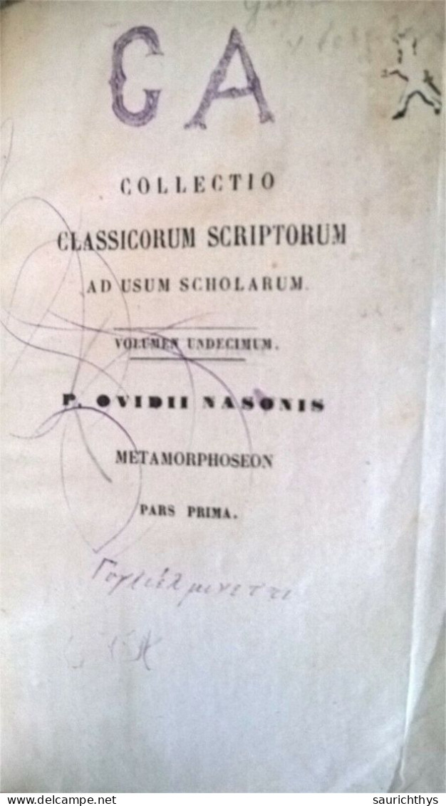 Collectio Classicorum Scriptorum Ad Usum Scholarum Ovidii Nasonis Panormi 1859 - Libros Antiguos Y De Colección