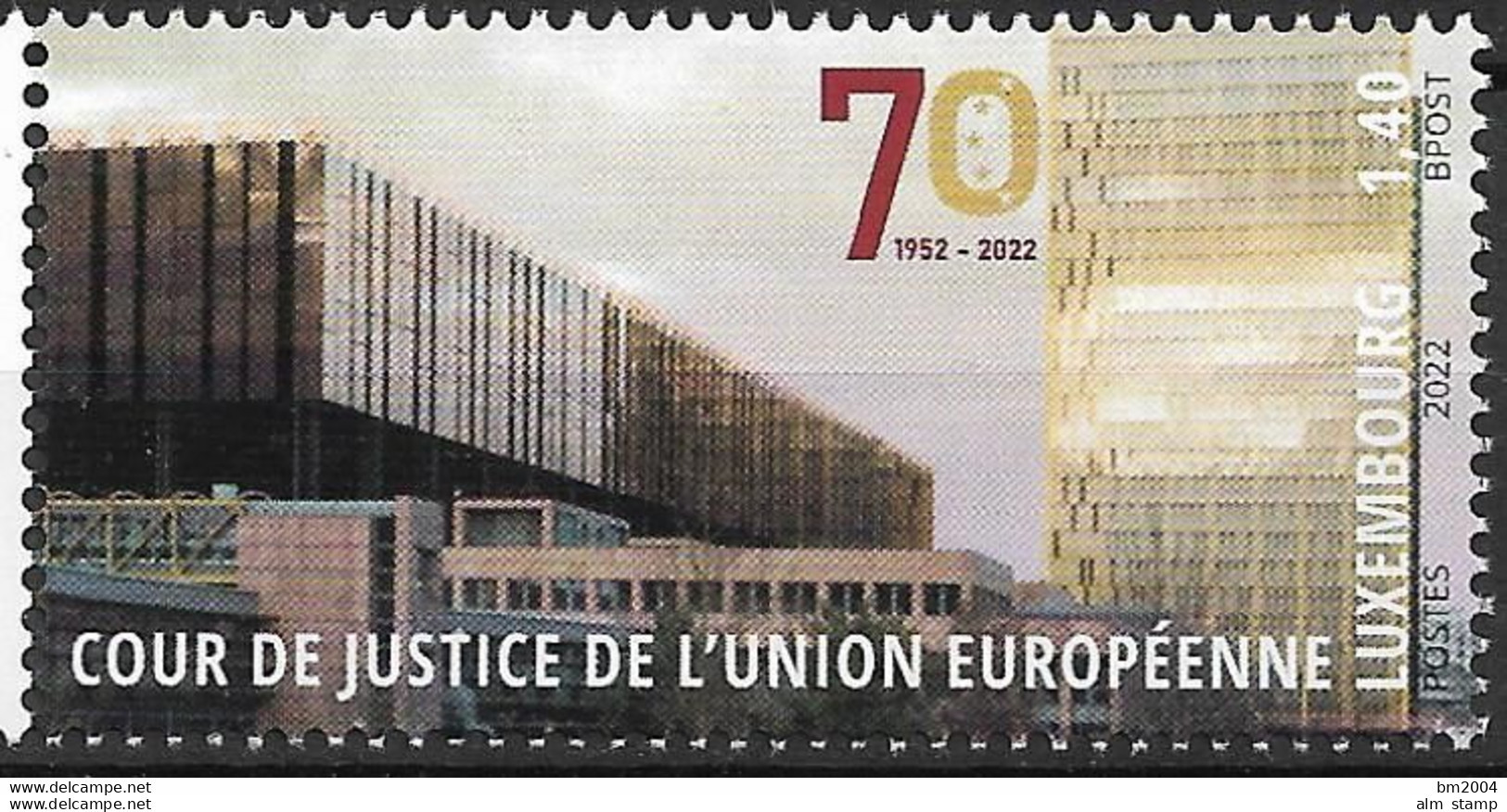 2022 Luxemburg Mi.2324  **MNH 70 Jahre Europäischer Gerichtshof (EuGH) - Ungebraucht