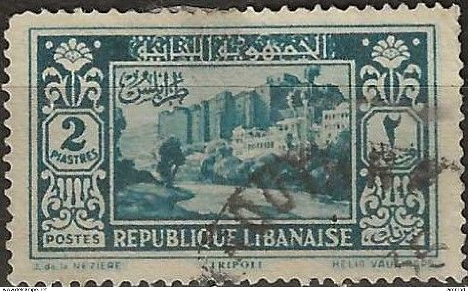 LEBANON 1930 Views - 2p. - Blue (Tripoli) FU - Liban