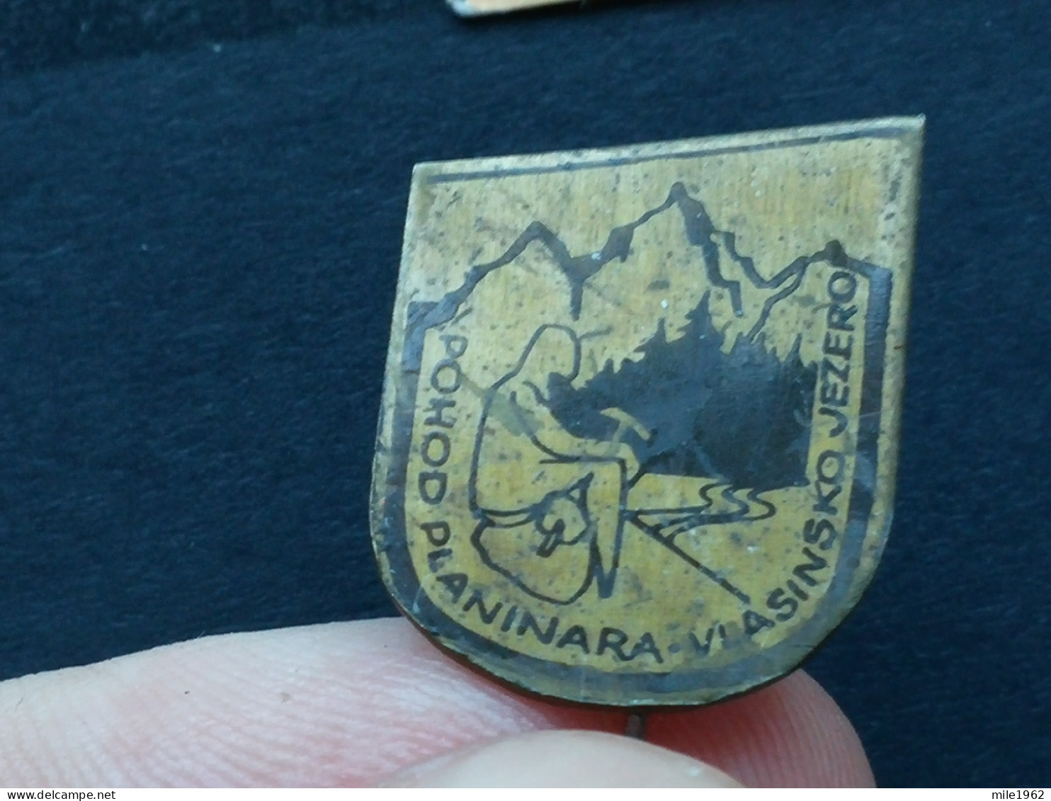 BADGE Z-74-1 - ALPINISM, Mountain, Mountaineering, VLASINSKO JEZERO, VLASINA, POHOD PLANINARA - Alpinismus, Bergsteigen