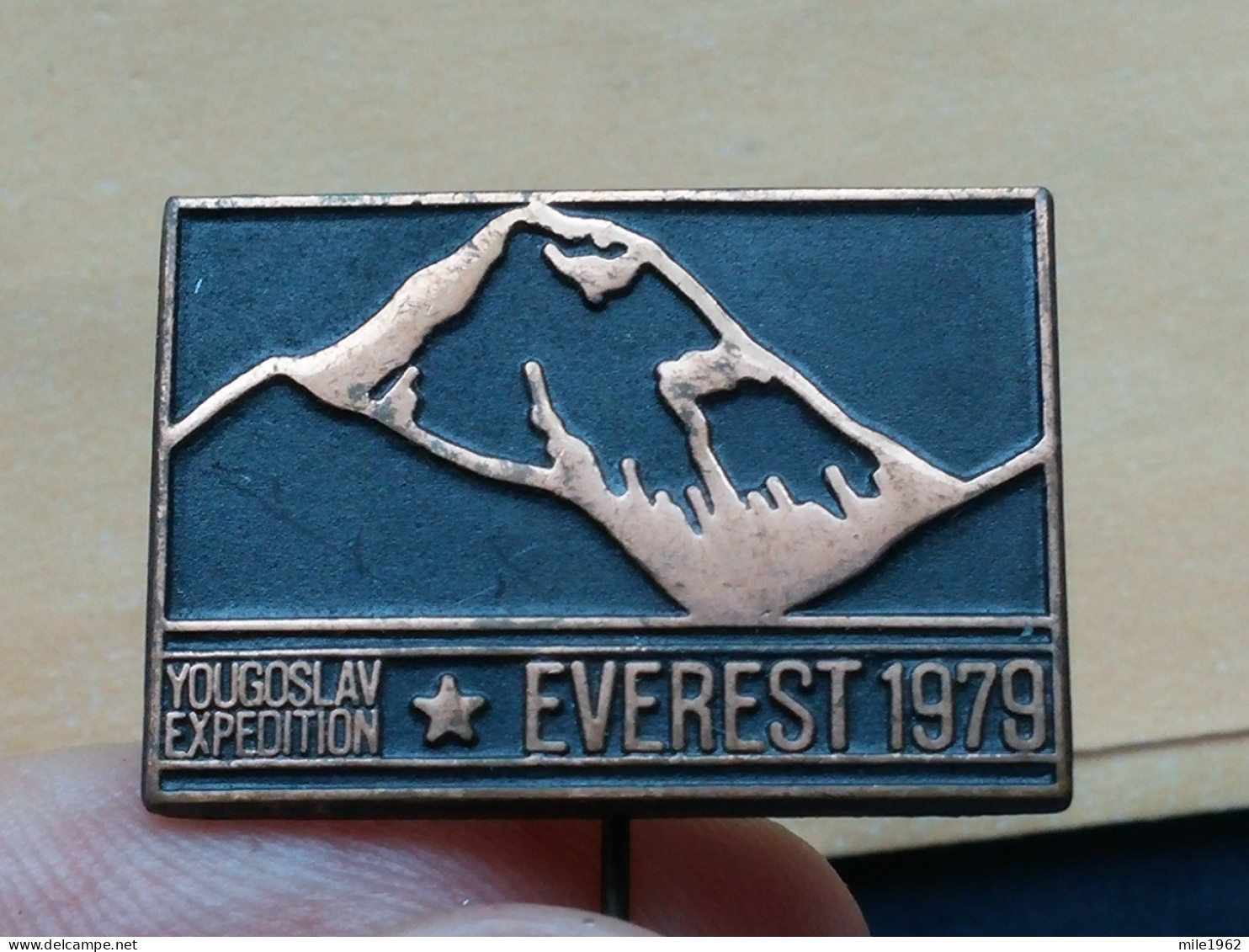 BADGE Z-74-1 - ALPINISM, Mountain, Mountaineering, YOUGOSLAV EXPEDITION MOUNT EVEREST 1979 - Alpinisme