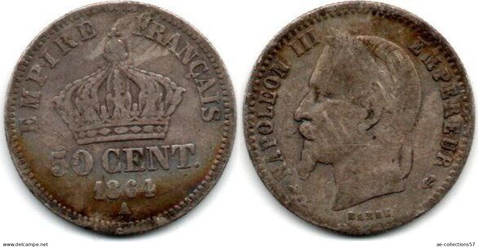 MA 28883 / 50 Centimes 1864 A B+ - 50 Centimes