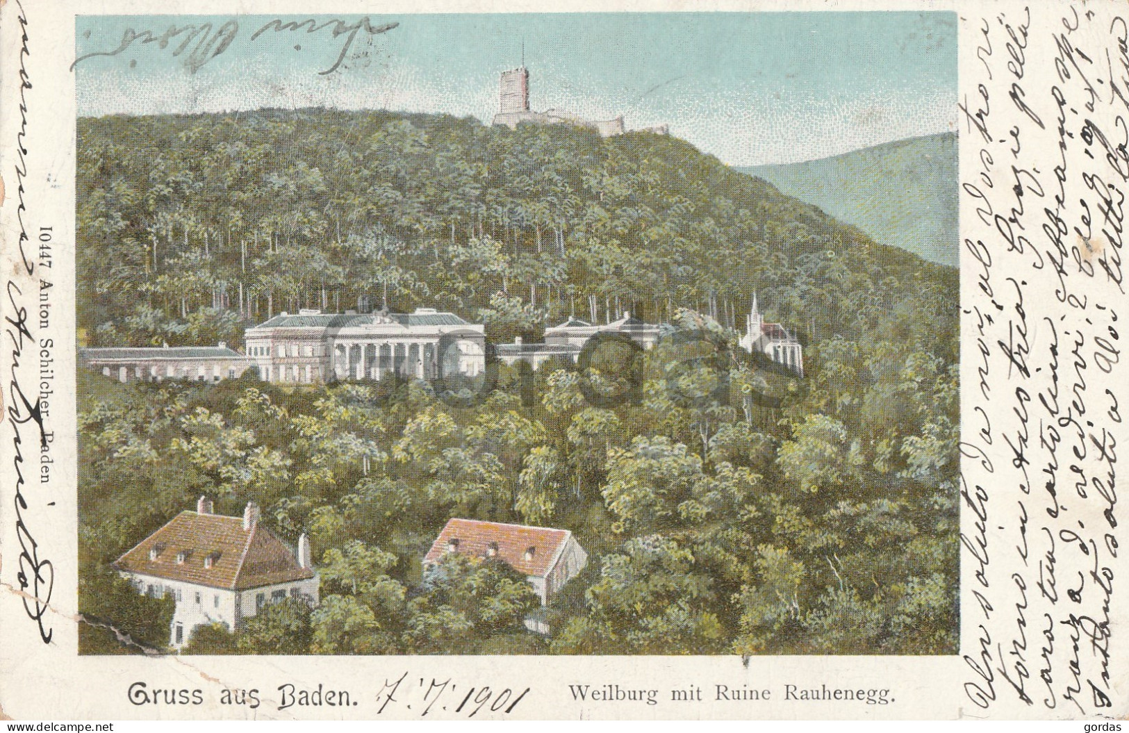 Austria - Baden Bei Wien - Weilburg Mit Ruine Rauhenegg - Baden Bei Wien