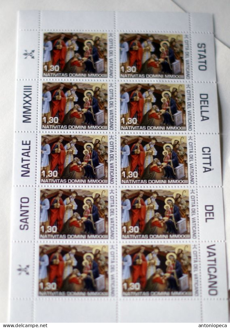 VATICAN 2023, NATALE, NOEL, CHRISTMAS, MINISHEETS OF 10 MNH** - Ungebraucht