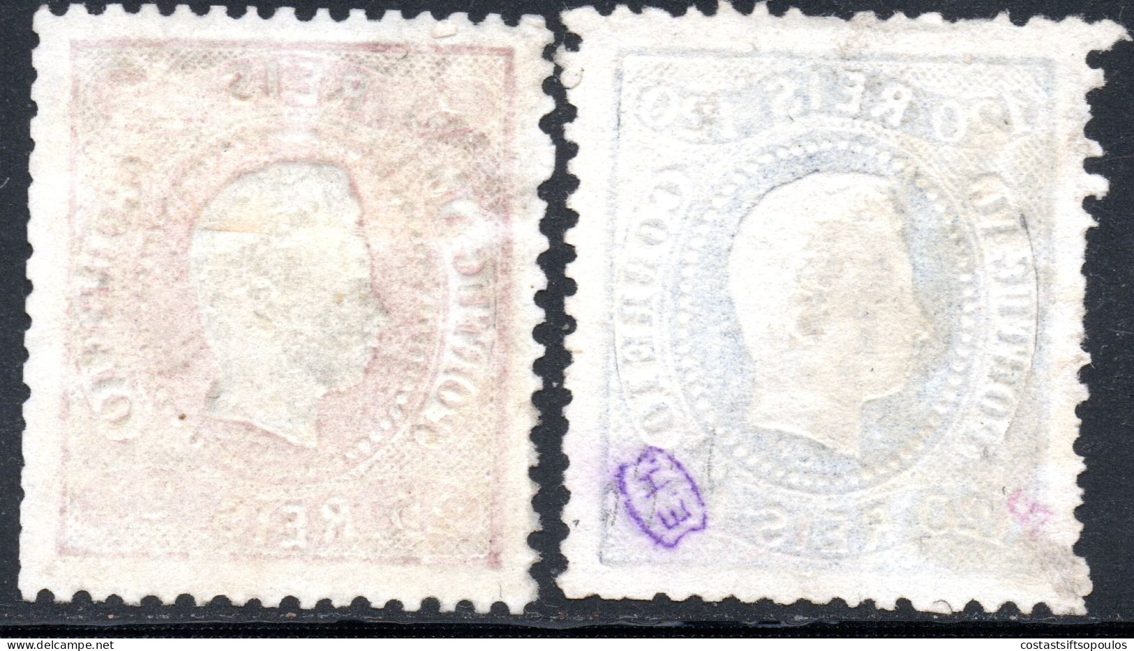 2197. PORTUGAL 1867-1870 25 R.MH, 120 R. SIGNED - Other & Unclassified