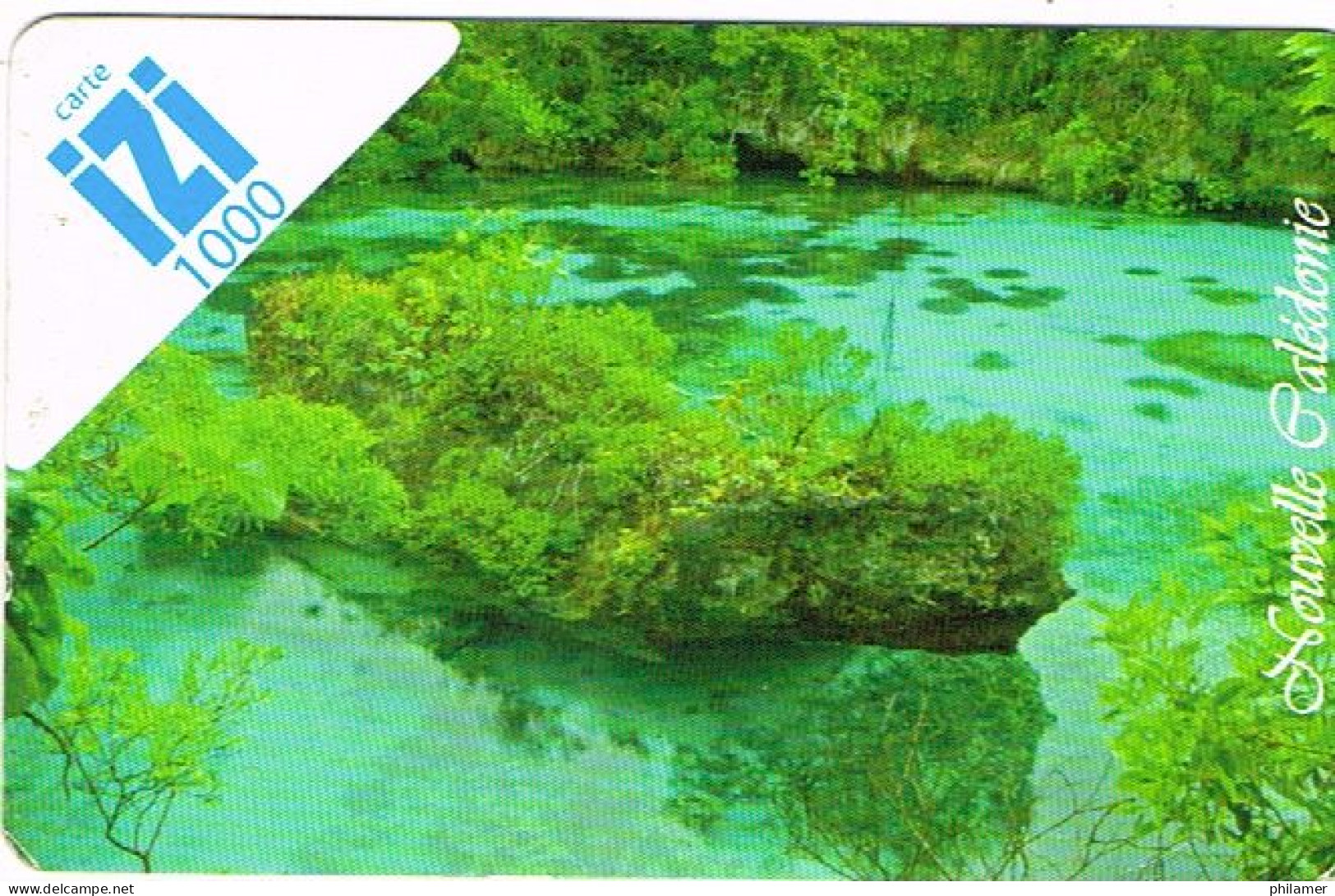 Nouvelle Caledonie Caledonie Telecarte Phonecard Prepayee IZI 1000 Francs Paysage Lagon Recif Ex 2015 Ut BE - Nueva Caledonia