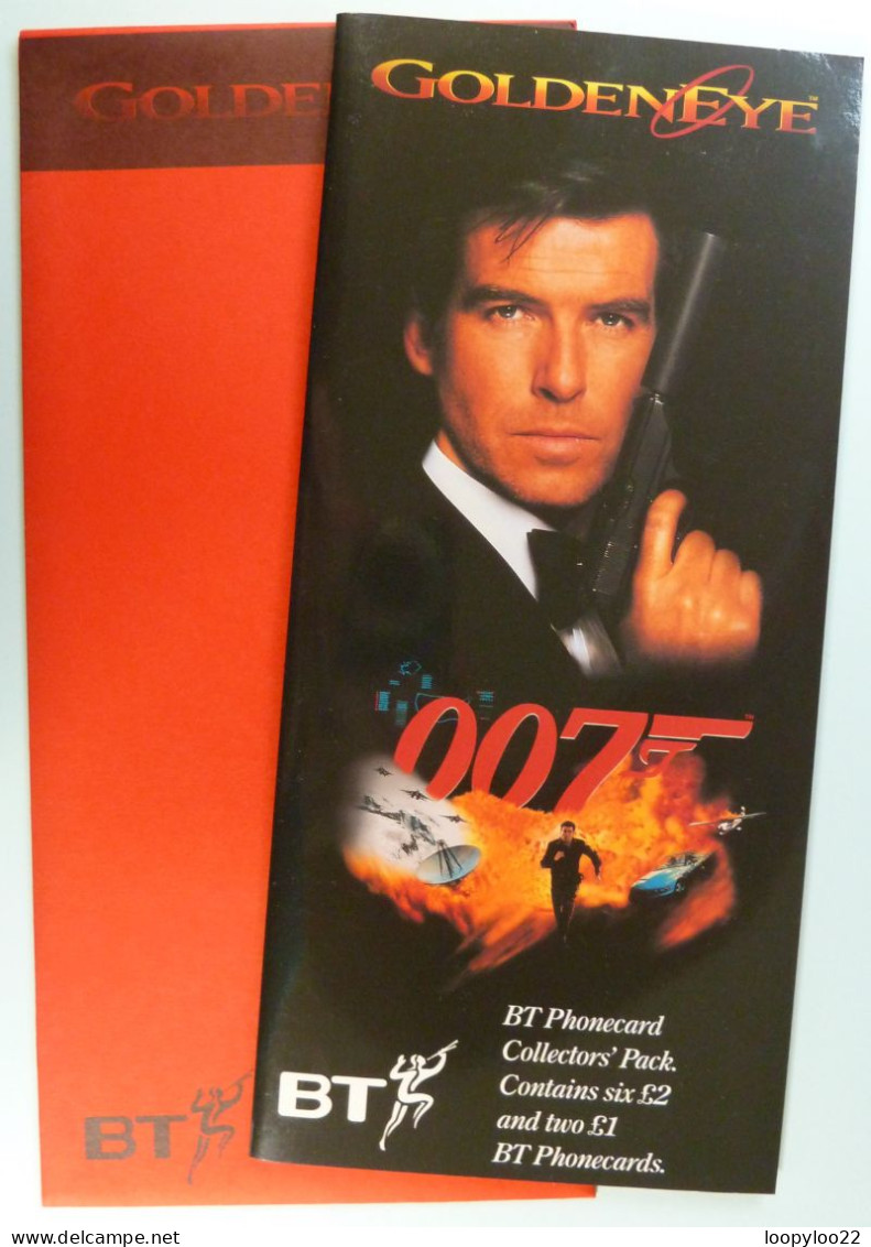 UK - Great Britain - BT - Set Of 8 - James Bond 007 - GOLDEN EYE - Mint In Folder - Collections