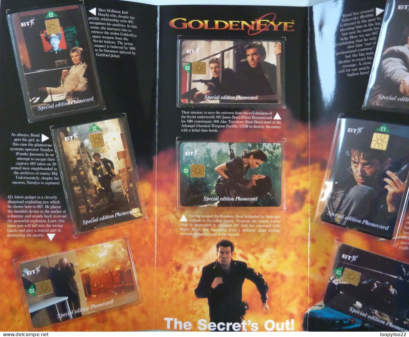 UK - Great Britain - BT - Set Of 8 - James Bond 007 - GOLDEN EYE - Mint In Folder - Sammlungen