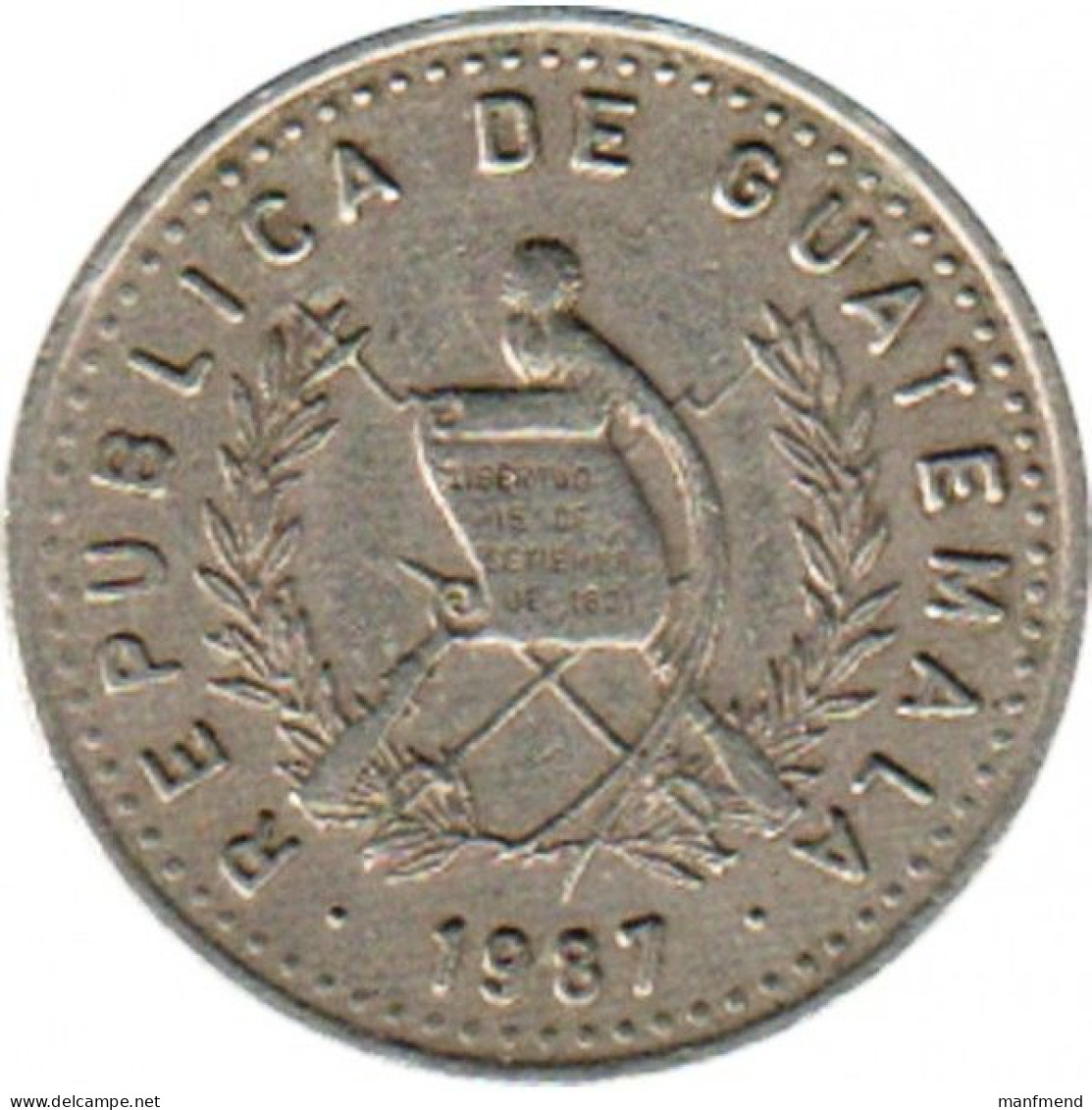 Guatemala - 1987 - KM 277.5 - 10 Centavos - VF - Look Scans - Guatemala