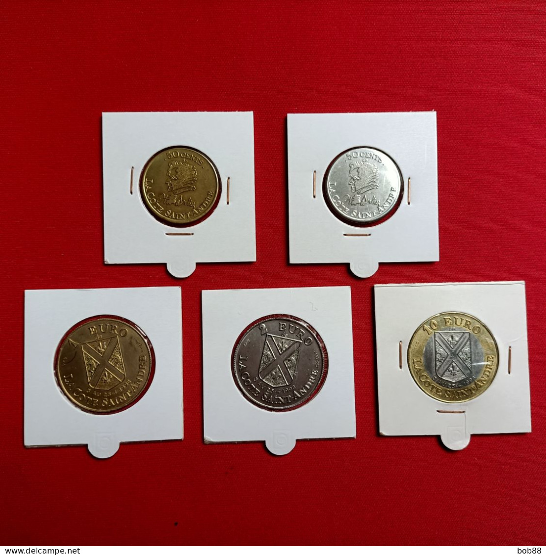 PIÈCES 50 Cents, 1, 2 ET 10 EURO TEMPORAIRE VILLE DE LA CÔTE SAINT ANDRÉ - Euro Van De Steden