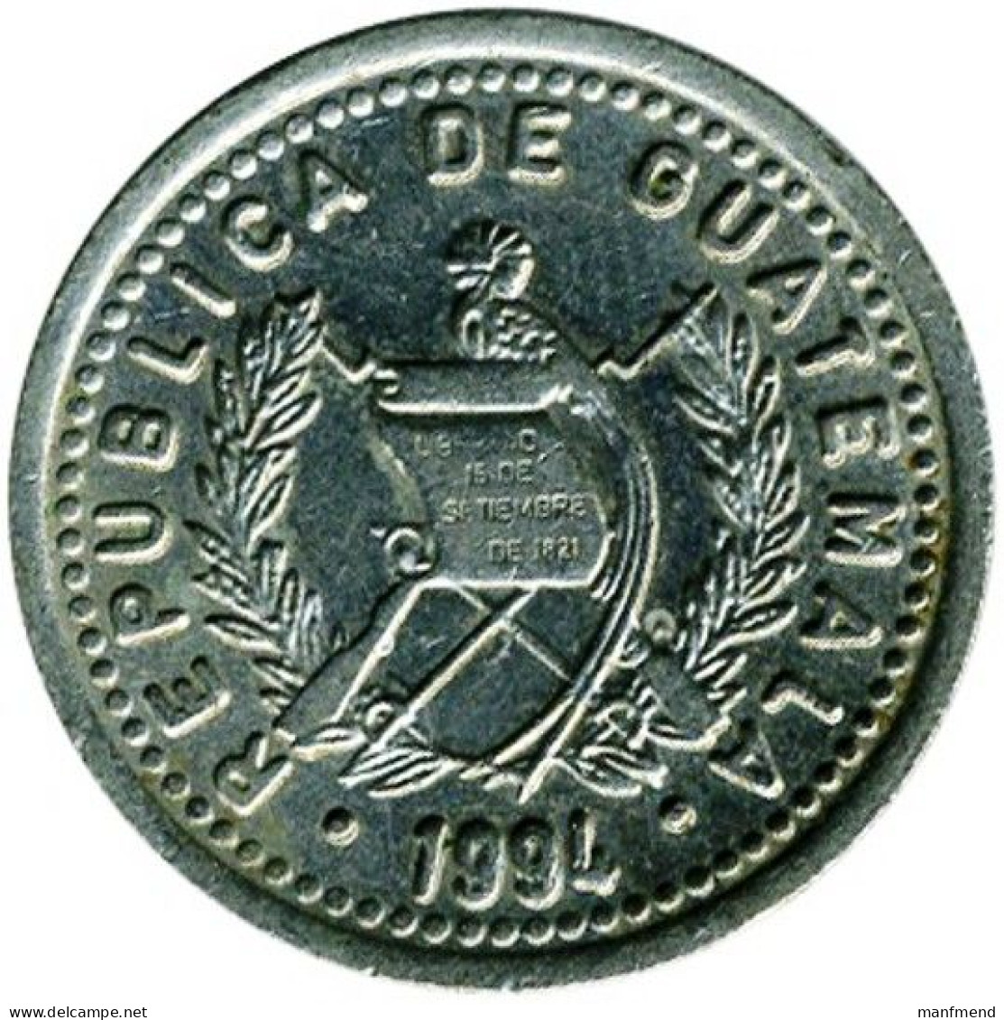 Guatemala - 1994 - KM 277.5 - 10 Centavos - VF - Look Scans - Guatemala