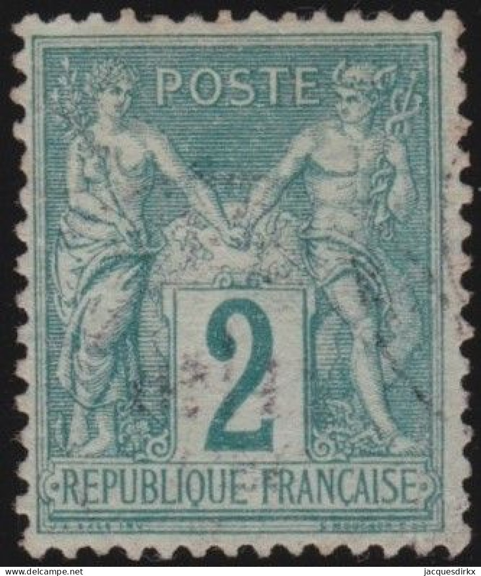 France  .  Y&T   .   74     .   O      .    Oblitéré - 1876-1898 Sage (Type II)