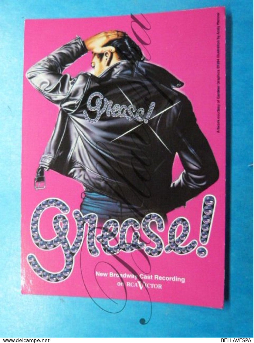 Grease New Broadway CAst Recording RCA-Victor  We Go Together.  Artwork Gardner Graffics 1994 Andy Wenner IIlustrator - Advertising