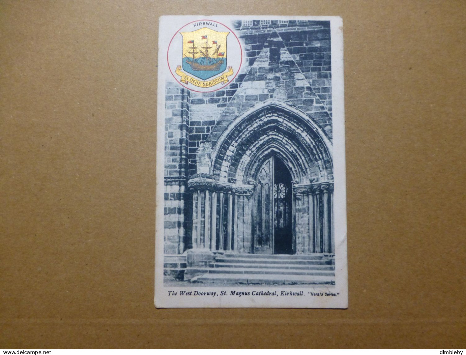 The West Doorway , St. Magnus Cathedral , Kirkwall  " Herald Series" 1907  (9723) - Orkney
